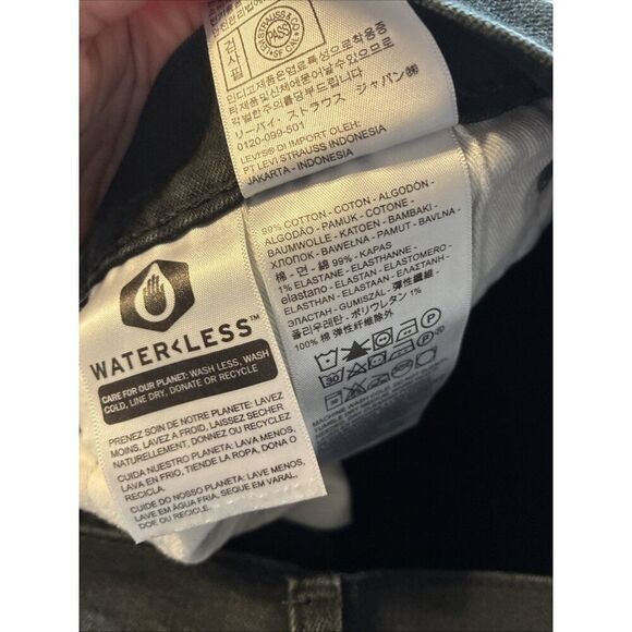 Levi’s Men’s Solid Black Straight Leg High Rise Jeans Denim 34 X 33 - Picture 5 of 7